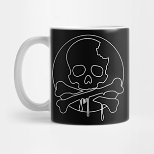 Urban Style Skull and Crossbones Black and White Mug